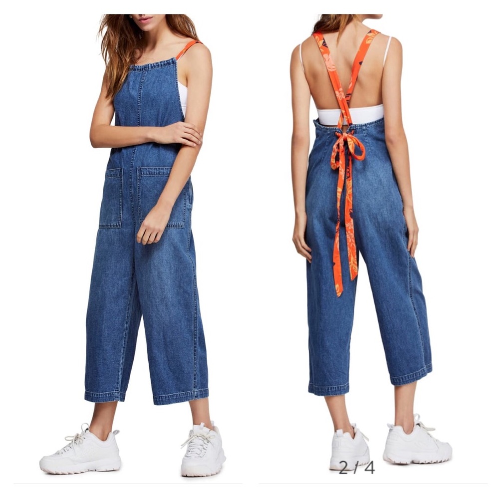 Free People linen cotton blend jumpsuit